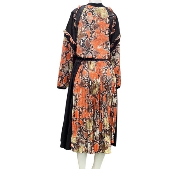 Tov Los Angeles Long Sleeve Snake Print Dress Size 44 - Picture 12 of 13